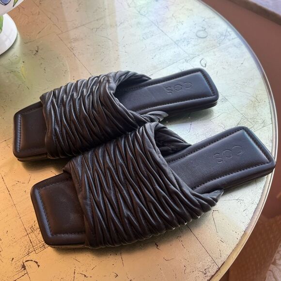 COS Leather Square Toe Sandals NWT - Picture 9 of 11